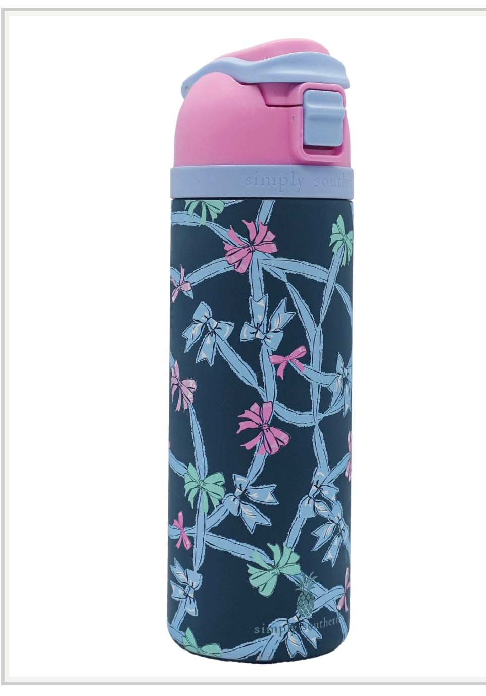 Blue, Pink, & Turquoise Bow Tumbler