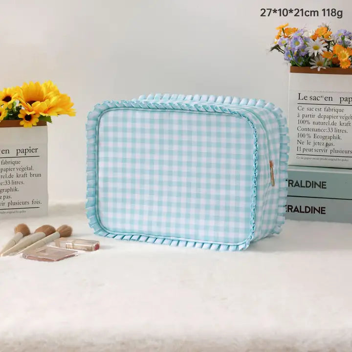 Ruffle Cosmetic Travel Pouch