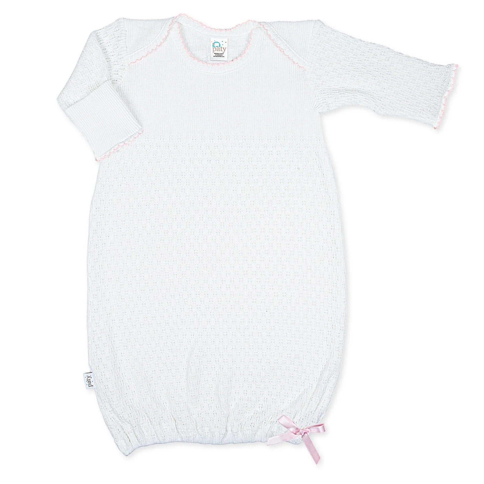 Paty Knit Gown Pink No Bow