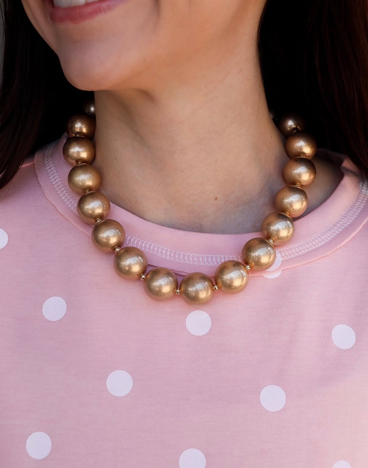 Gold Beaded Necklace