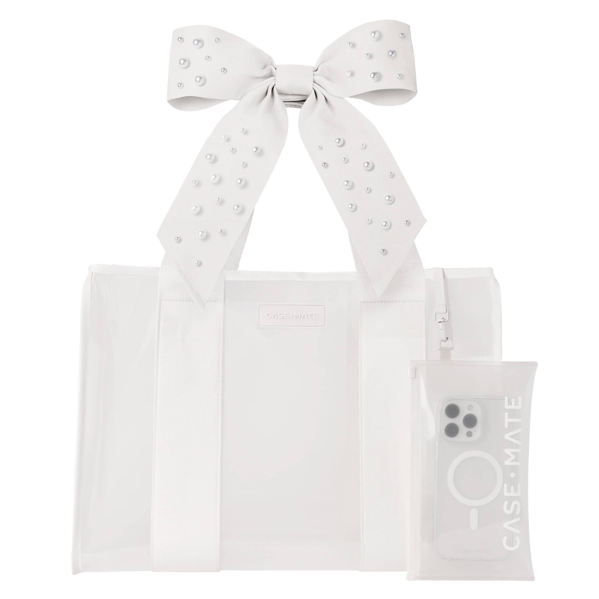 Case-Mate Ivory Pearl Bow Jelly Tote Bag (Classic)