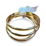 Gold Metal Bangle Stack Braclet