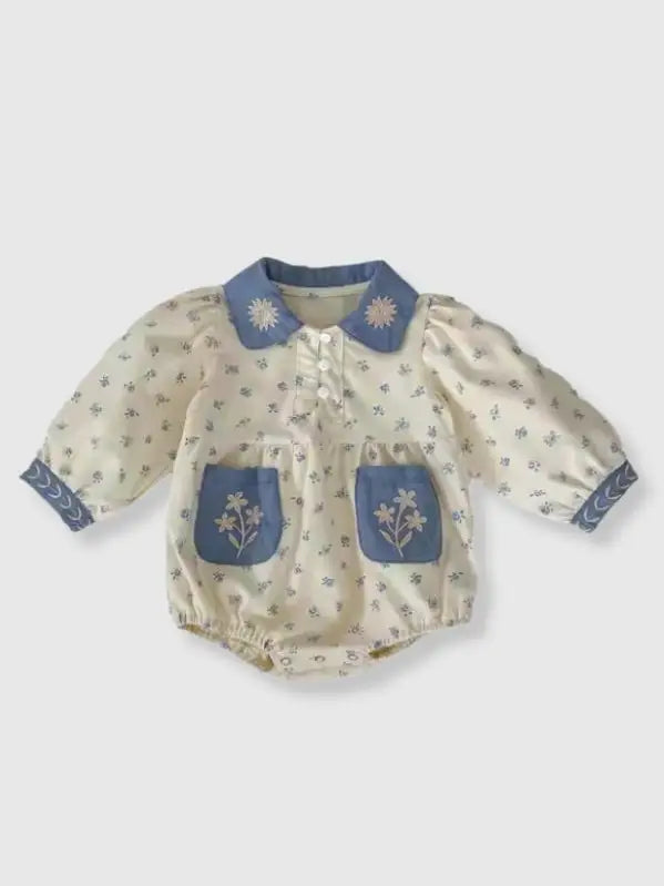 Floral Cowgirl Bubble Onesie 6-12 Months
