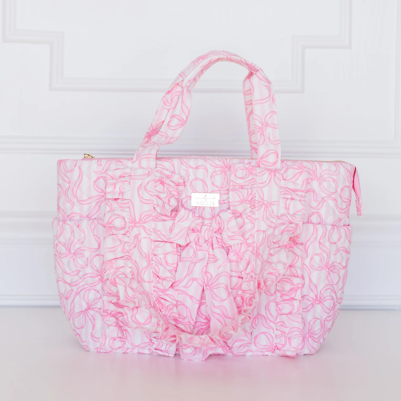 Quilted Bow Diaper Bag
