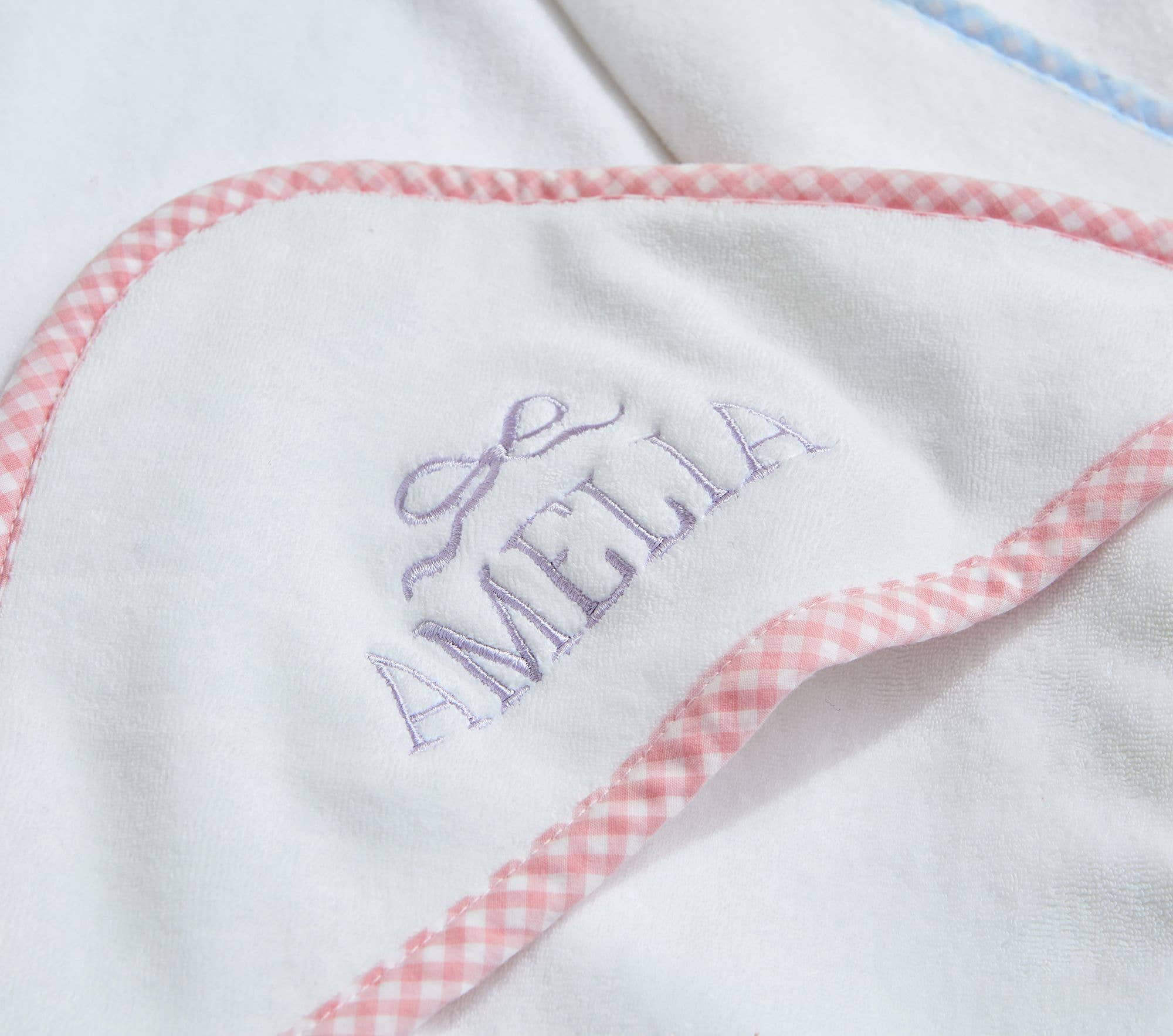 Hooded Terry Cloth Towel Bath Set - Gingham