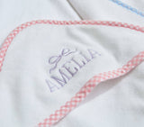Hooded Terry Cloth Towel Bath Set - Gingham