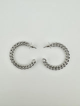 Chained hoop earrings