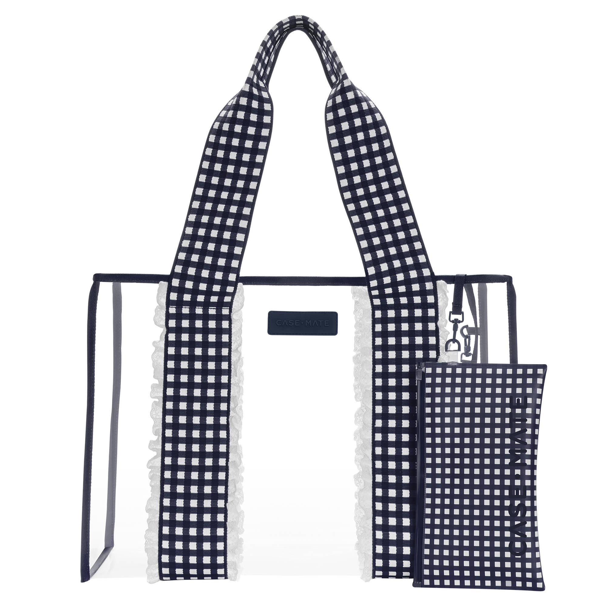 Case-Mate Navy Gingham Jelly Tote Bag (Classic)