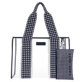 Case-Mate Navy Gingham Jelly Tote Bag (Classic)