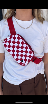 Checkered belt bags