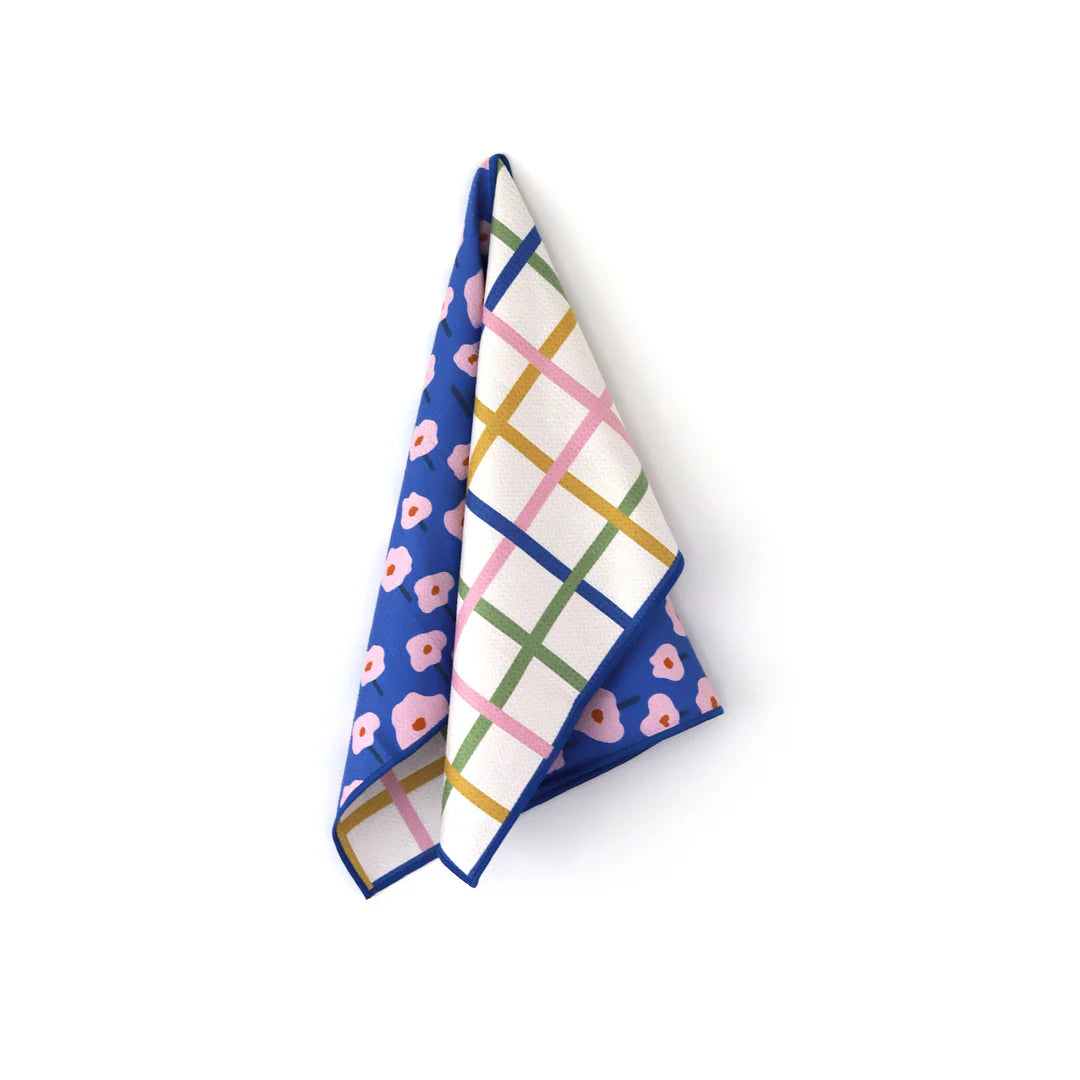 Blue Poppies Microfiber Hand Towel