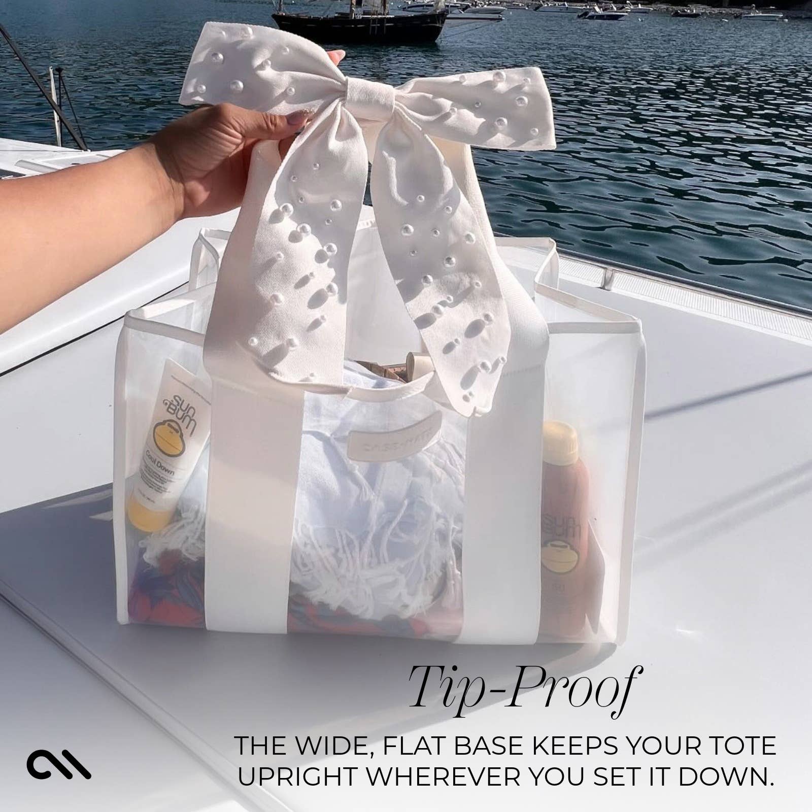 Case-Mate Ivory Pearl Bow Jelly Tote Bag (Classic)