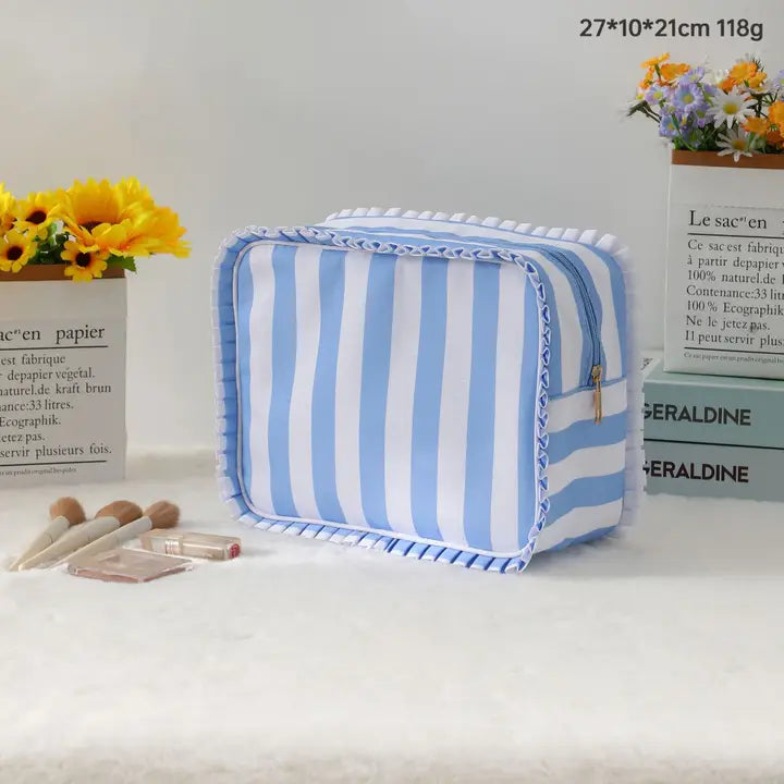Ruffle Cosmetic Travel Pouch