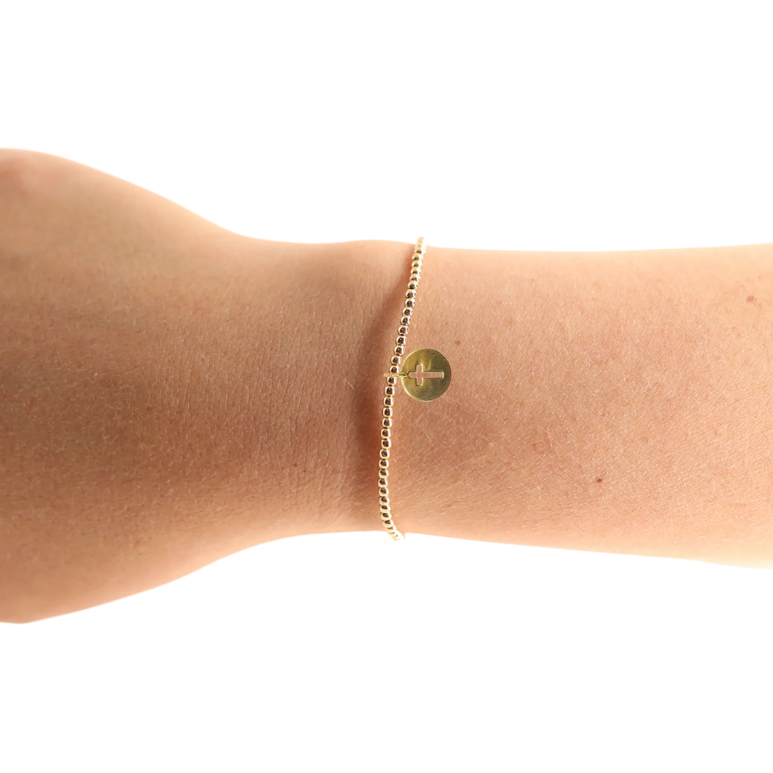 BB Cross Cutout Charm Bracelet
