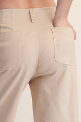 Colette Wide-Leg Scallop Pocket Pants