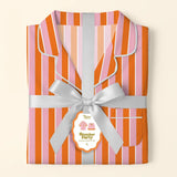Sicily Stripes Pink Pajama Short Set