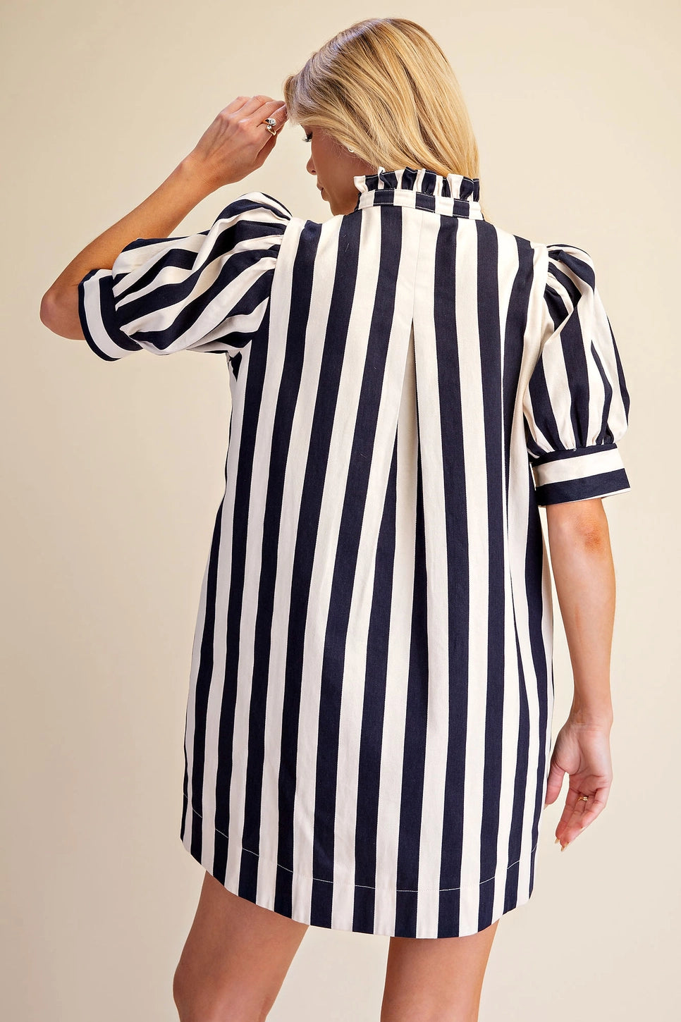 Lisa Navy Striped Dress