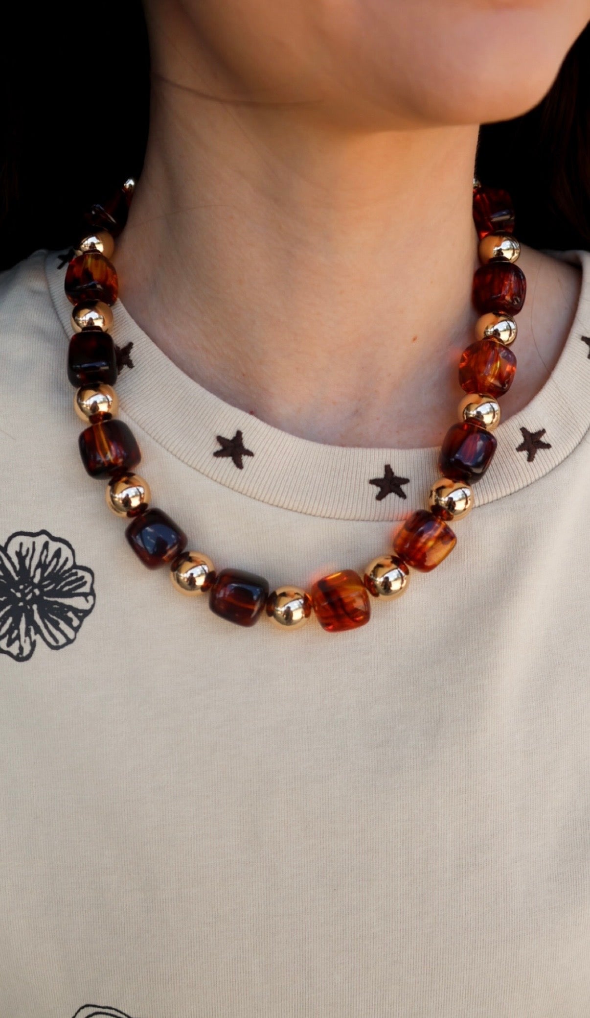 Resin Beaded Necklace