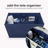 Case-Mate Navy Gingham Jelly Tote Bag (Classic)