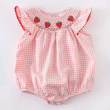 Strawberry Smocked Romper