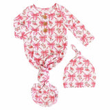 Bow Besties Newborn Baby Knot Gown & Hat Set
