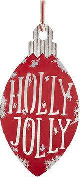 Large Holly Jolly ornament sign