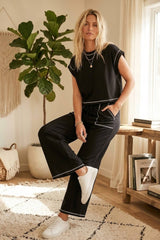 Shelly Scuba Raw Edge Lounge Set