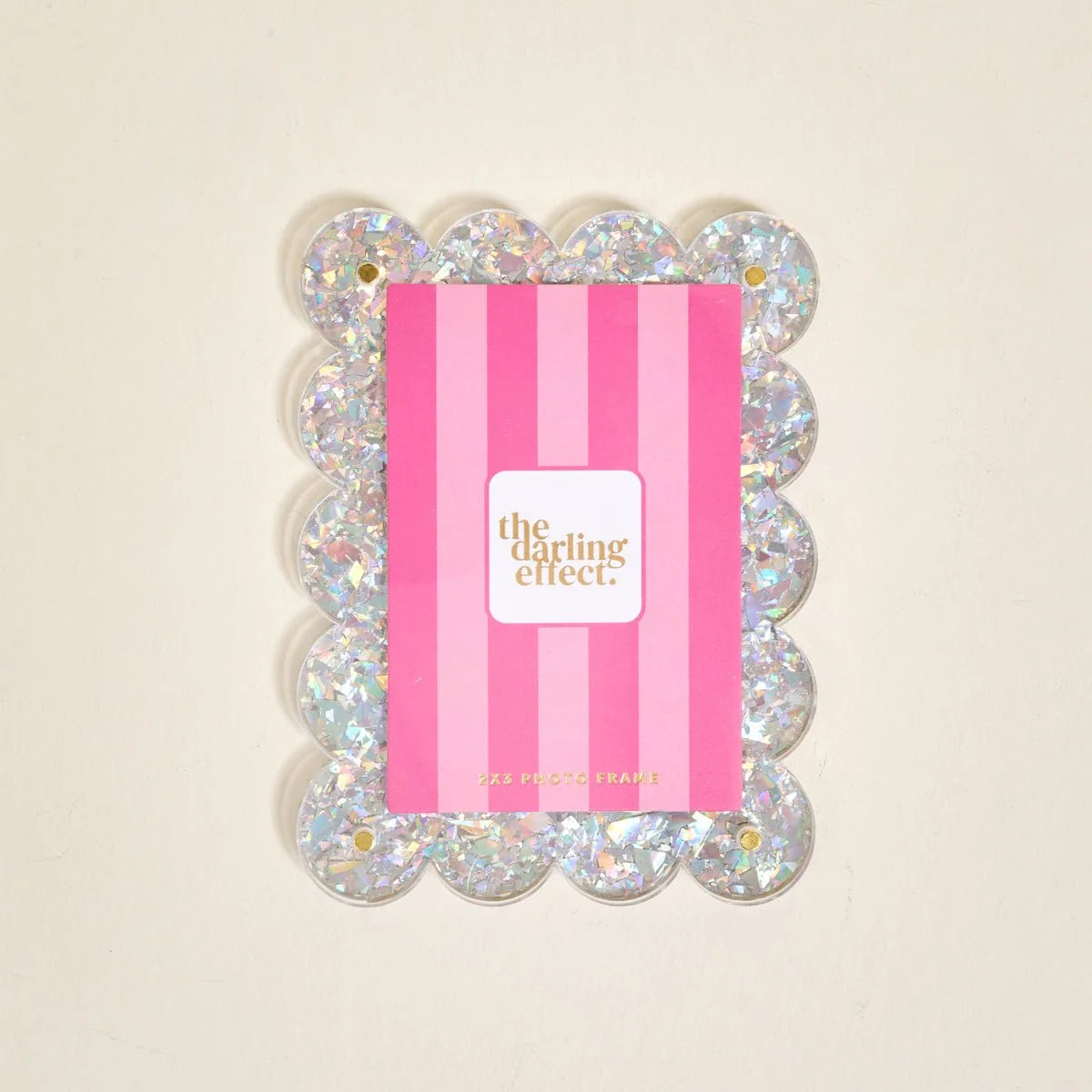 Silver Glitter Mini Magnet Picture Frame