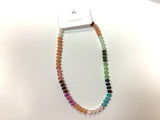 Natural Agate Glass Beaded Necklace