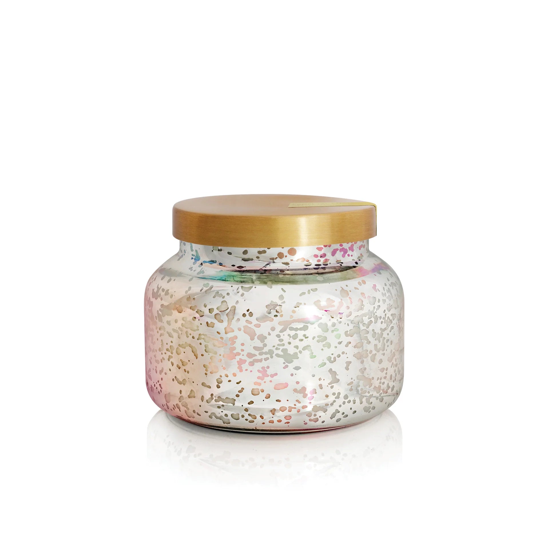 Pineapple Flower 19 oz Mercury Iridescent Candle Jar