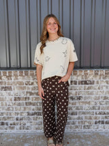 Ellie Polka Dot Top Stitched Pants