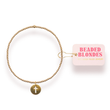 BB Cross Cutout Charm Bracelet