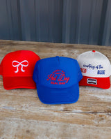 White Bow Foam Trucker Hat