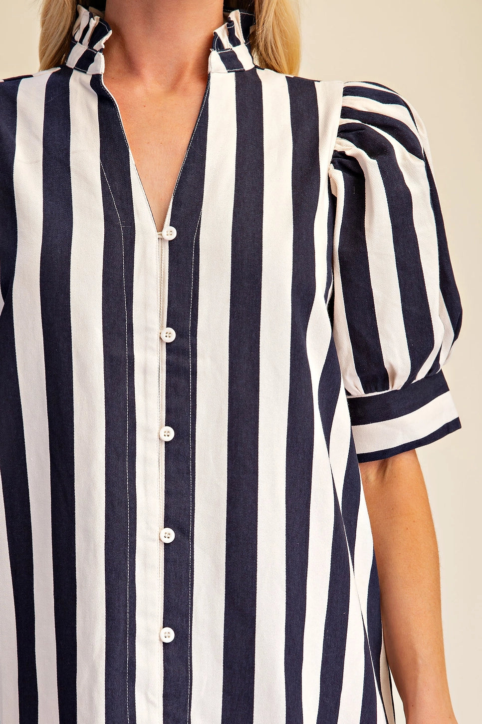Lisa Navy Striped Dress