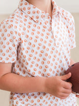 Football Frenzy Knit SS Performance Polo