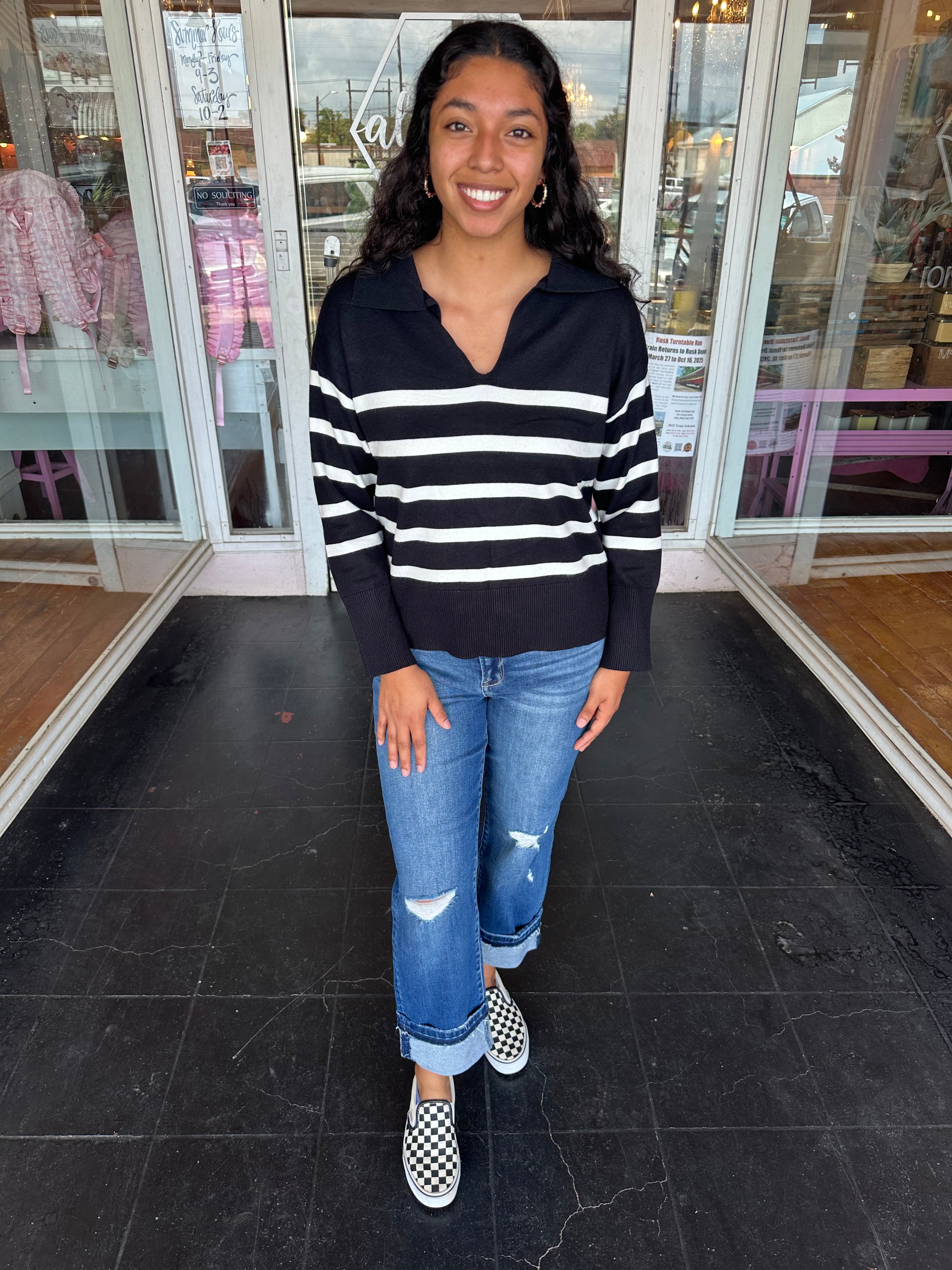 Striped Long Sleeve Sweater