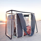 Case-Mate Navy Gingham Jelly Tote Bag (Classic)