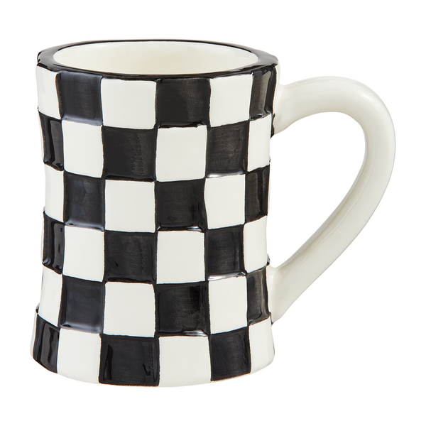 Small Check Bistro Mug  Aly Bees