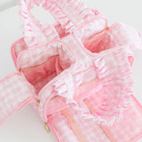 Ruffled Nylon Toiletry Bag