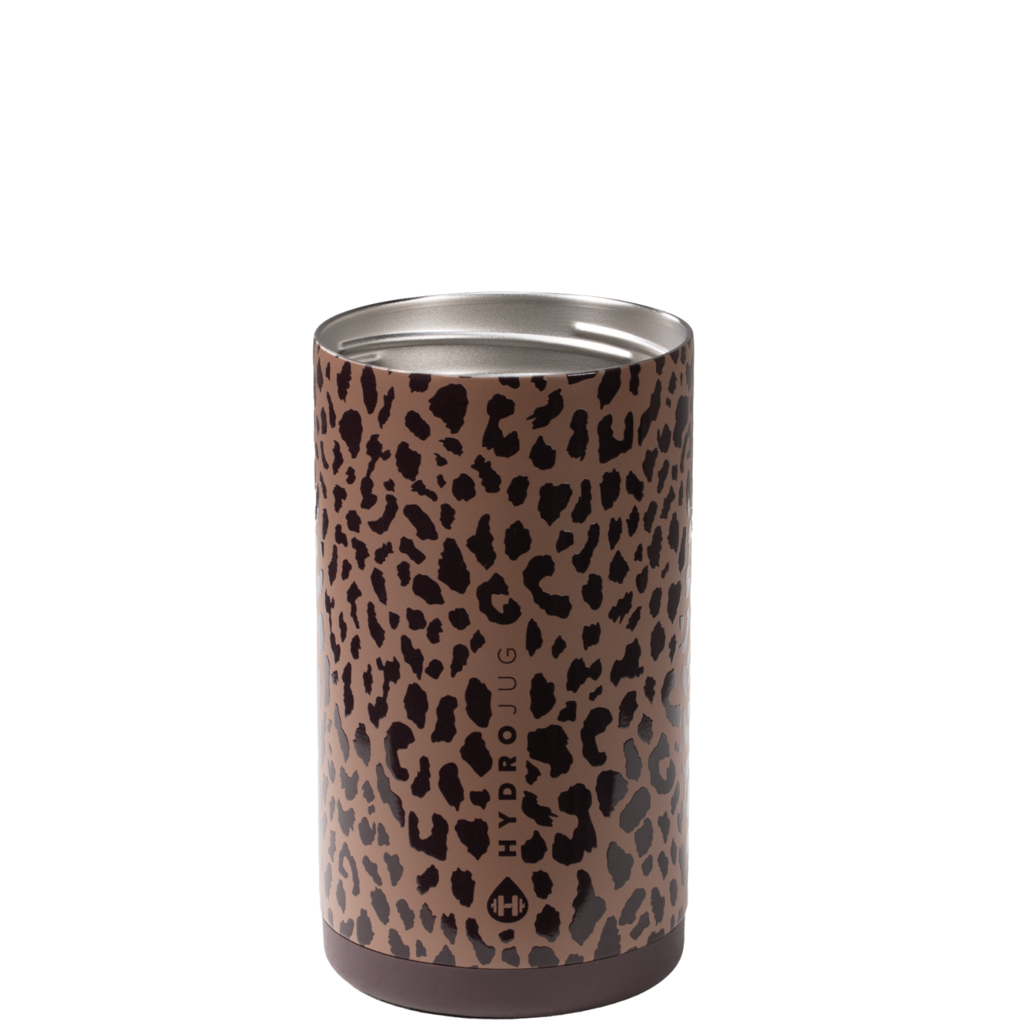 Brown Leopard HydroJug 16 oz Can Cooler