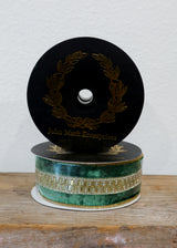Green Velvet Jeweled Center Trim DBL Fused Ribbon