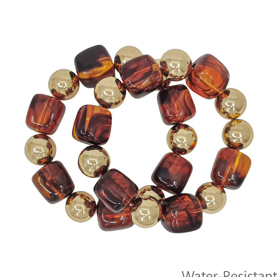 Resin Beaded Bracelet