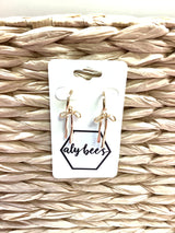 Bow Charm Hoop Earrings