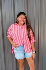 Gia Oversized Striped Top