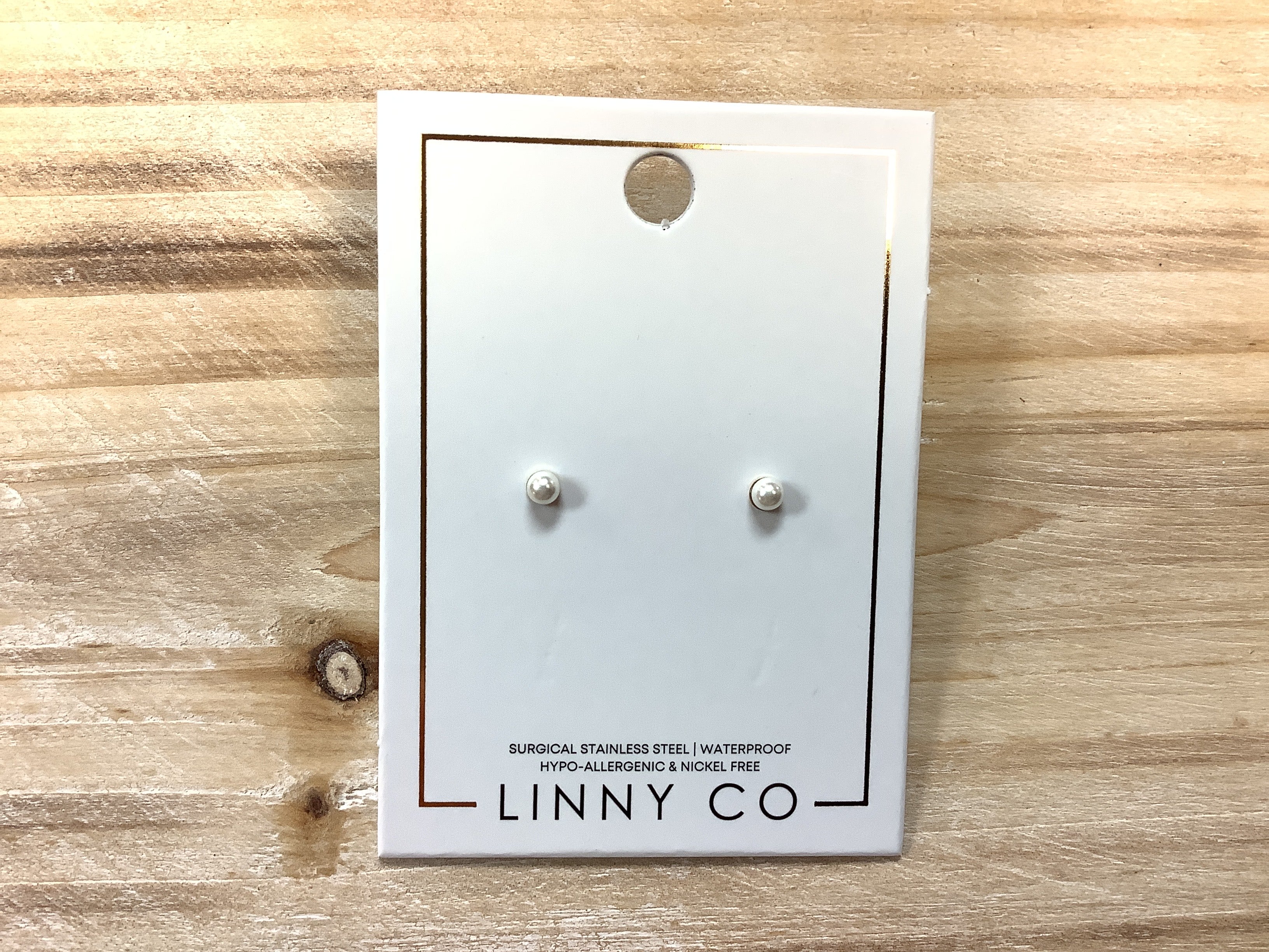 Linny Co Payton Pearl 3mm Earrings