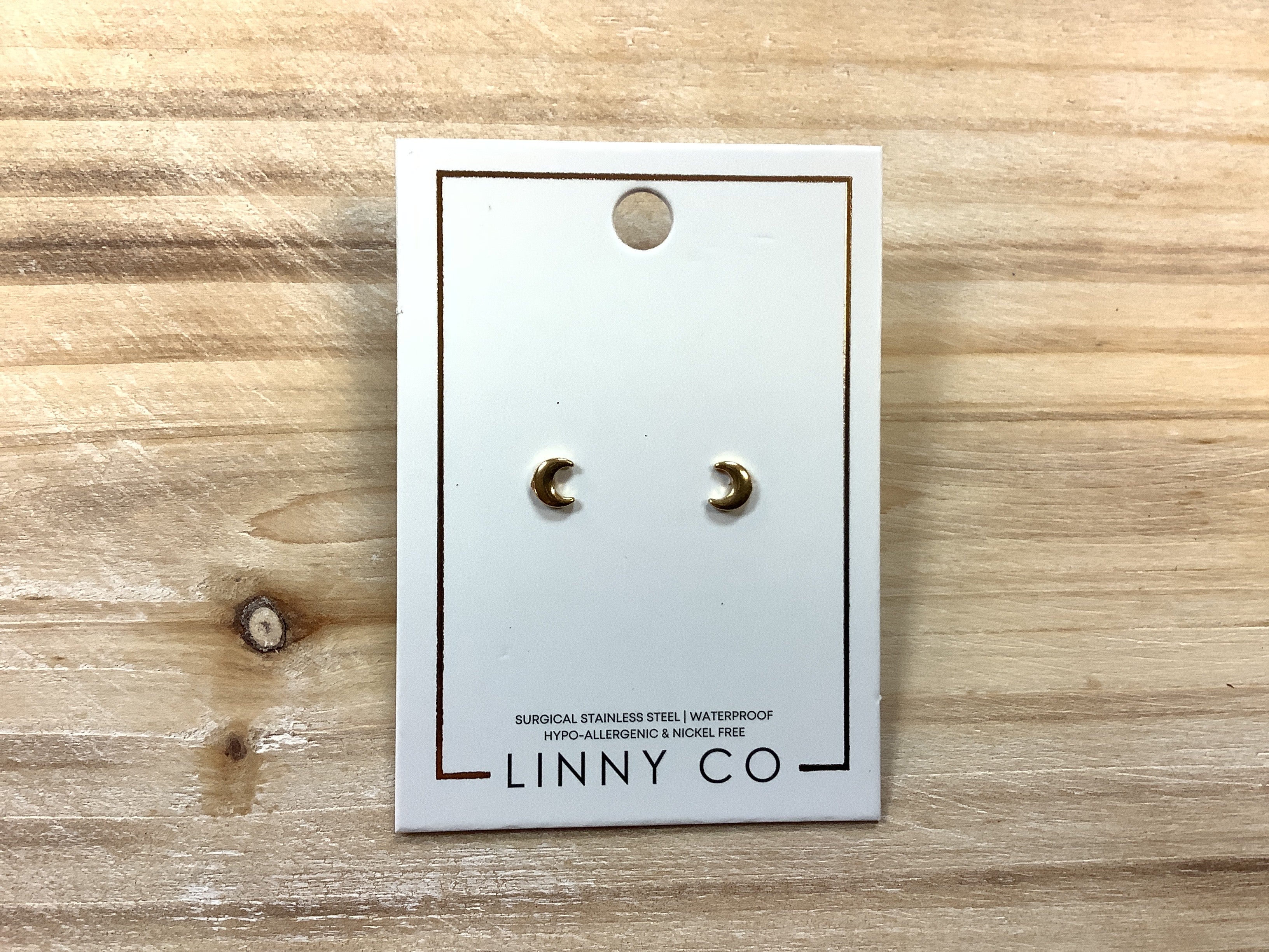 Linny Co Micro Moon Earrings