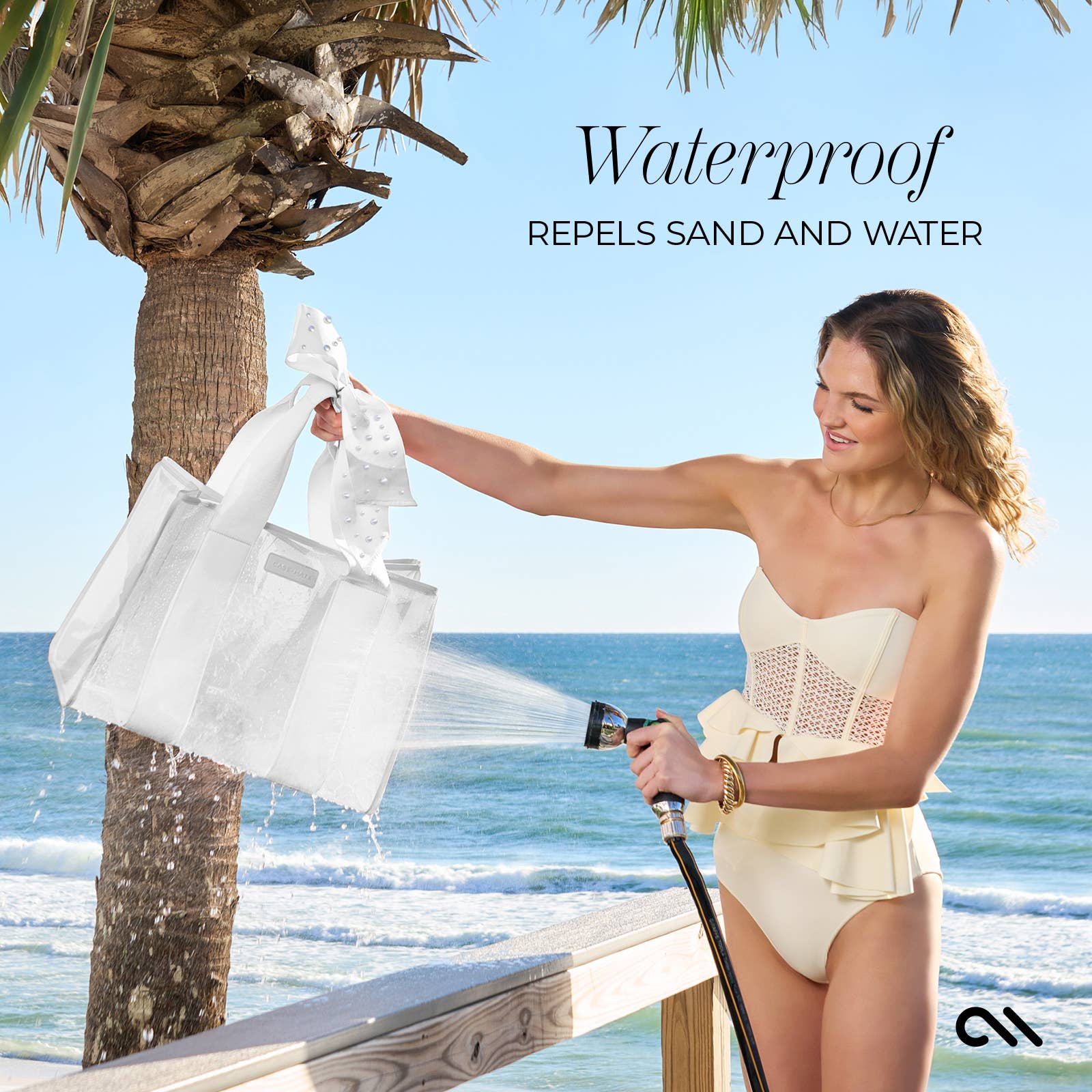 Case-Mate Ivory Pearl Bow Jelly Tote Bag (Classic)
