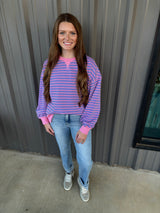 Purple & Pink Crewneck