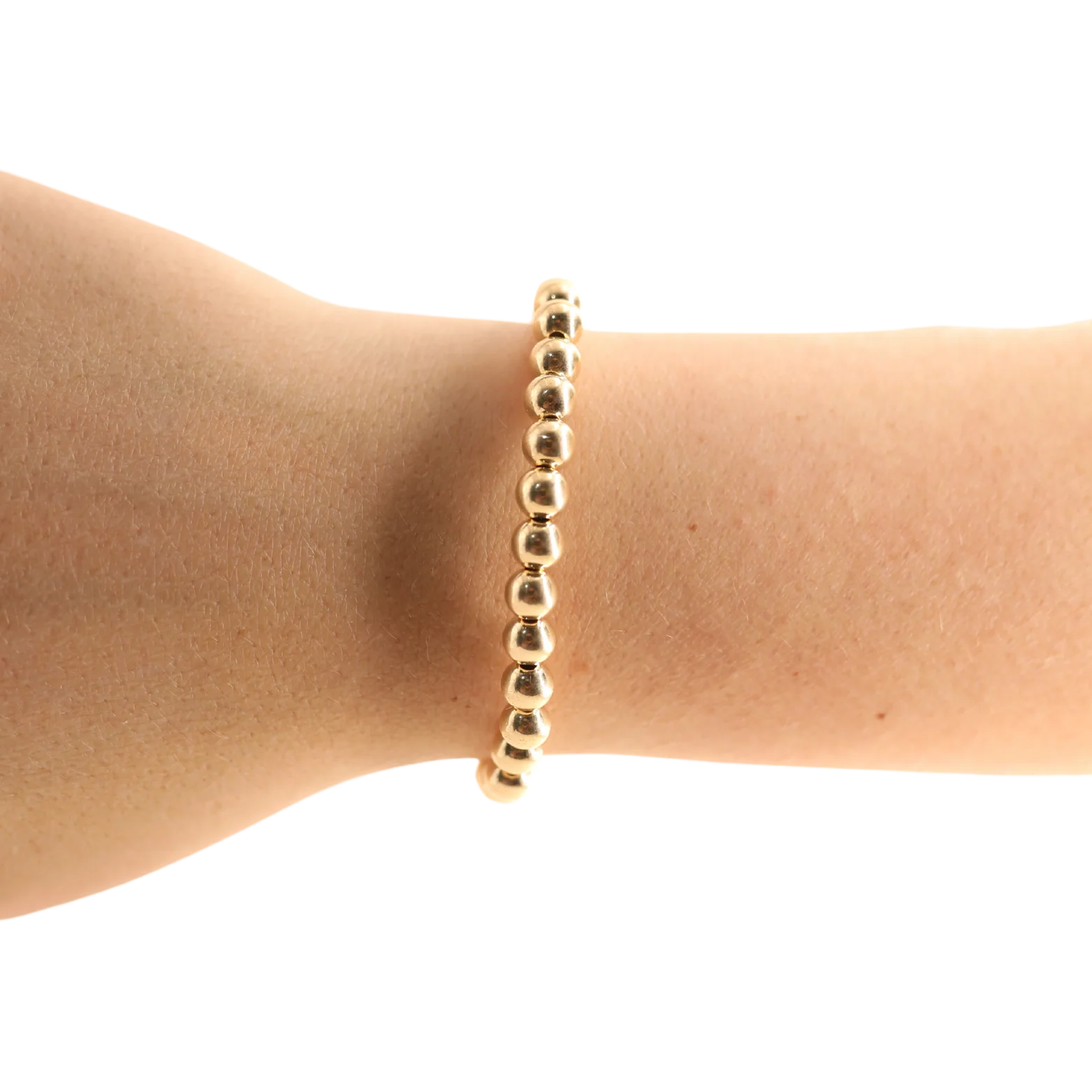 BB 6MM Gold Beaded Bracelet