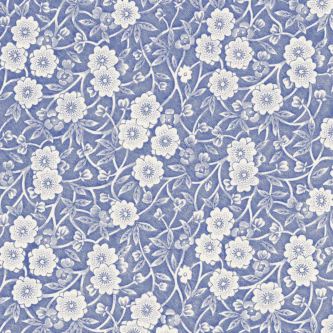 Blue Calico Cocktail Napkins